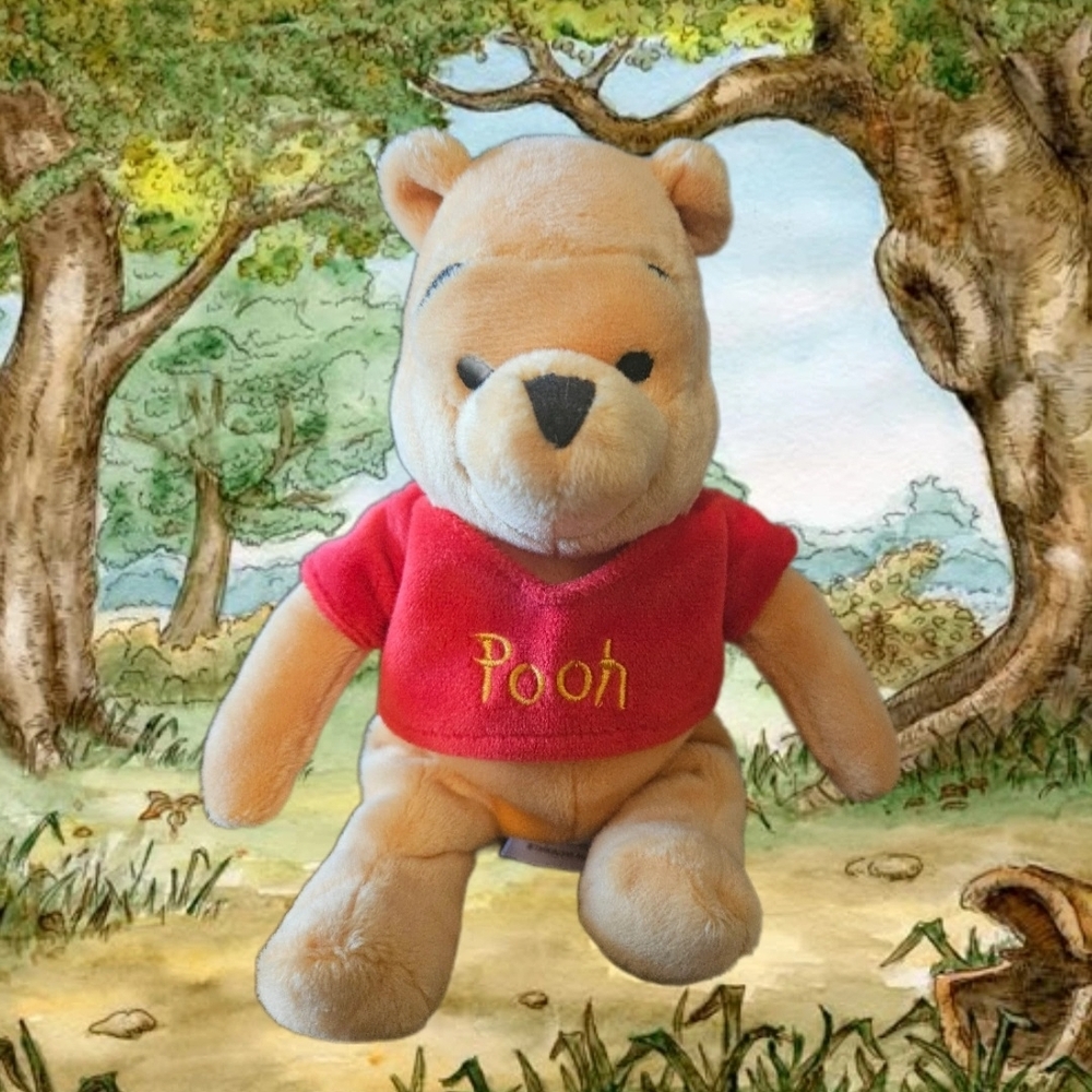Disney Winnie the Pooh Plush with Red Shirt.
